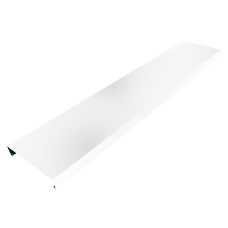 Couvertine 4m Blanc RAL9010 de 285mm - tête de mur en alu 15/10ème - Aluhome