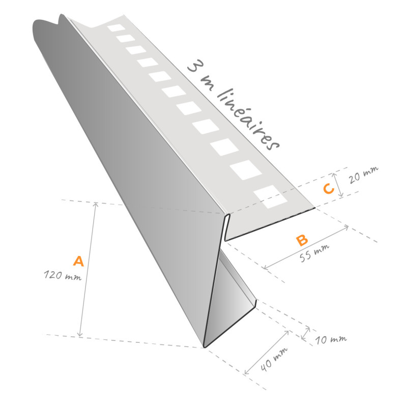 Profil de finition universel carrelage et nez de balcon en aluminium - Aluhome