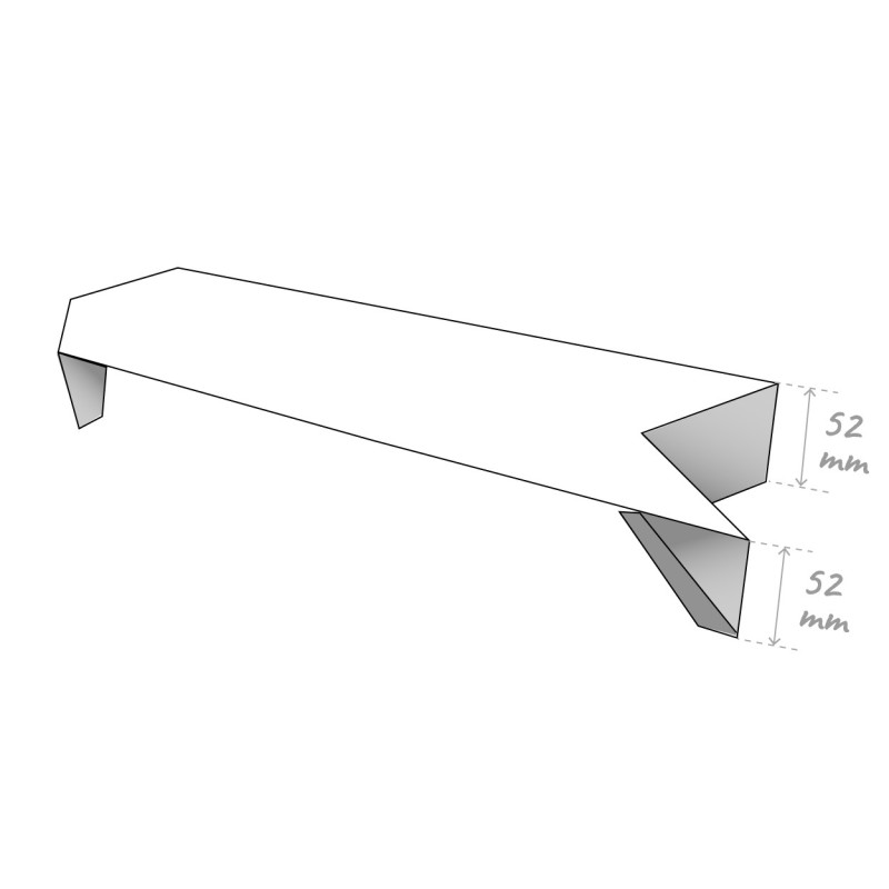 Angle 90° ECO en alu RAL7016 - Raccordement de couvertines d'acrotère - Aluhome