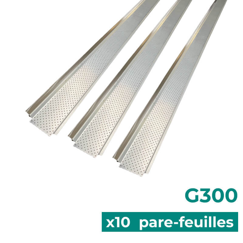 Lot pare Feuille gouttière en aluminium G300