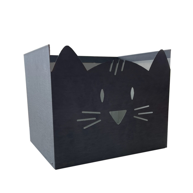 Boîte à eau alu rectangulaire gris zinc forme chat