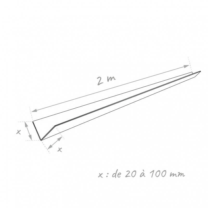 Schéma cornière 6/10ème 2m