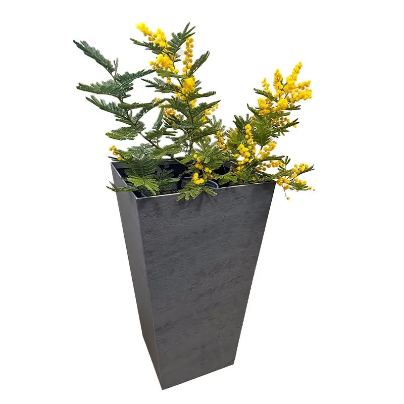 Jardinière Évasée en Aluminium Gris